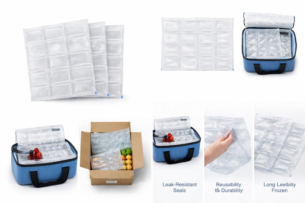 FluxCold ice sheets in coolers and shipping boxes